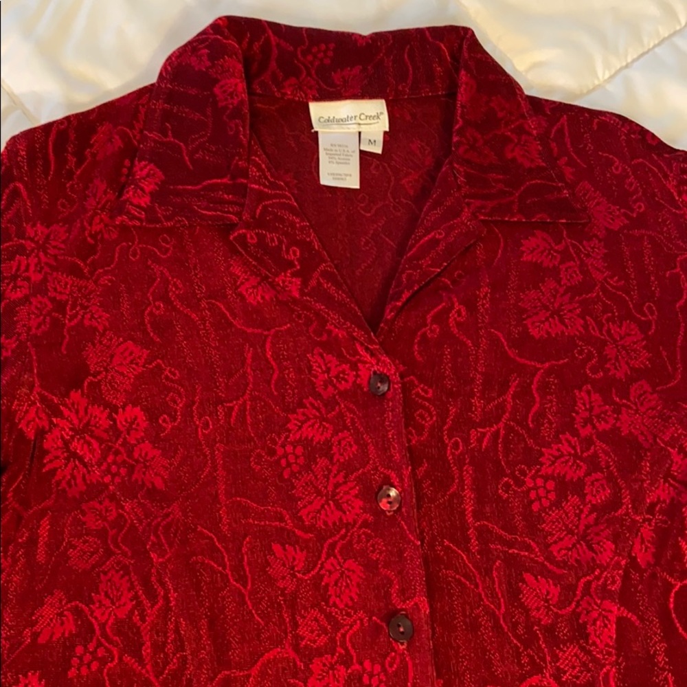 Beautiful Red top from Coldwater Creek